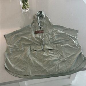 XCVI Sage Green Hooded Poncho